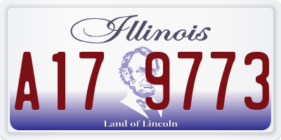 IL license plate A179773