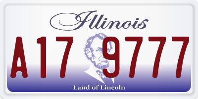 IL license plate A179777