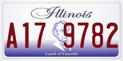 IL license plate A179782