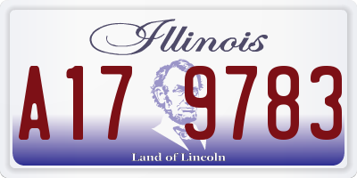 IL license plate A179783