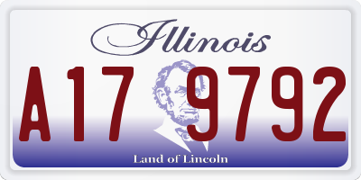 IL license plate A179792