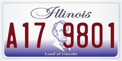 IL license plate A179801