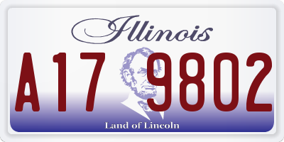 IL license plate A179802