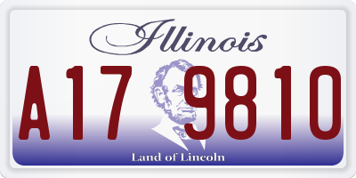 IL license plate A179810