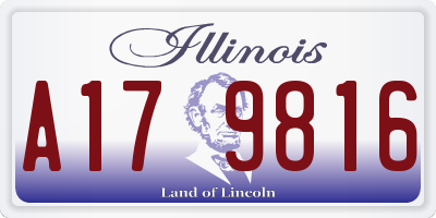 IL license plate A179816