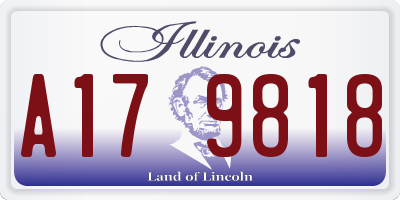 IL license plate A179818