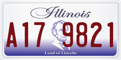 IL license plate A179821