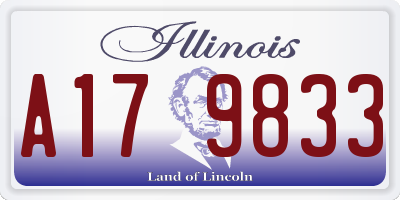 IL license plate A179833