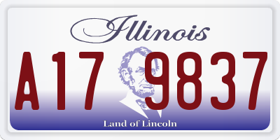 IL license plate A179837
