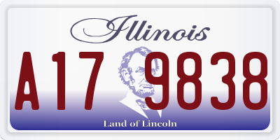 IL license plate A179838