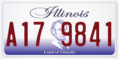 IL license plate A179841