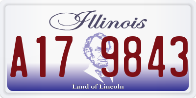 IL license plate A179843