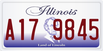 IL license plate A179845