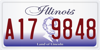 IL license plate A179848