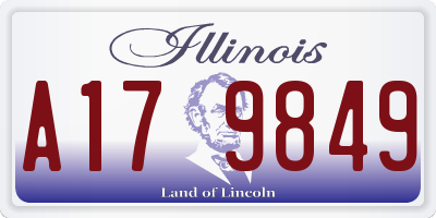 IL license plate A179849