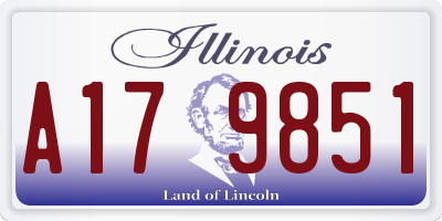 IL license plate A179851