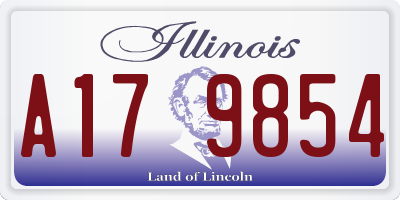 IL license plate A179854