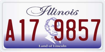 IL license plate A179857