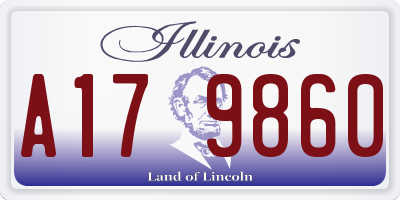 IL license plate A179860