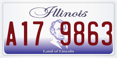 IL license plate A179863