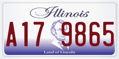 IL license plate A179865
