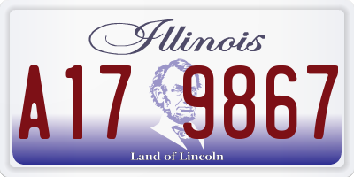 IL license plate A179867