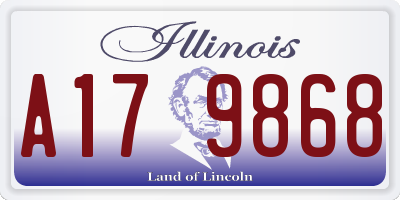 IL license plate A179868