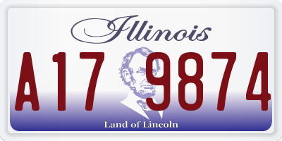 IL license plate A179874