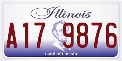 IL license plate A179876