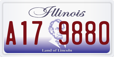 IL license plate A179880