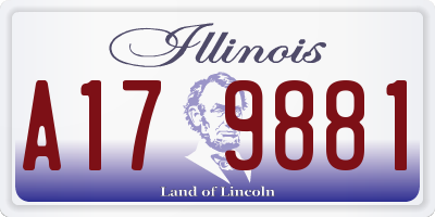 IL license plate A179881