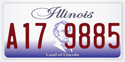IL license plate A179885