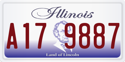 IL license plate A179887