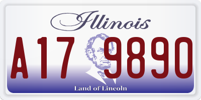 IL license plate A179890