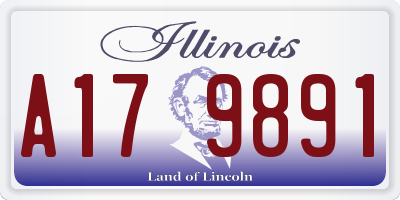 IL license plate A179891