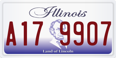 IL license plate A179907
