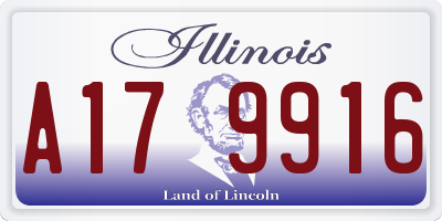 IL license plate A179916