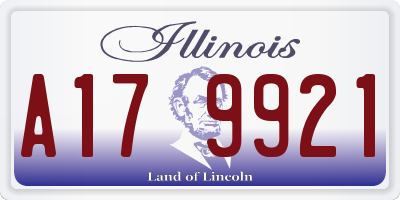 IL license plate A179921