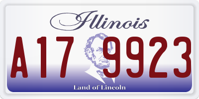 IL license plate A179923