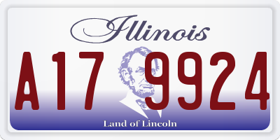 IL license plate A179924