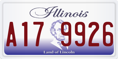 IL license plate A179926