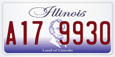 IL license plate A179930