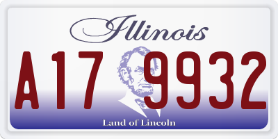 IL license plate A179932