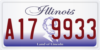 IL license plate A179933