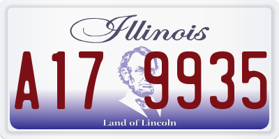 IL license plate A179935