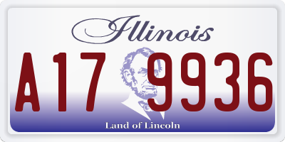 IL license plate A179936