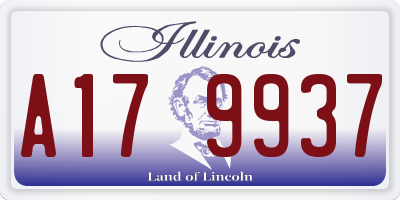 IL license plate A179937