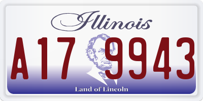 IL license plate A179943