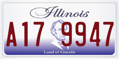 IL license plate A179947