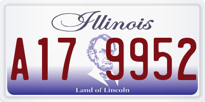 IL license plate A179952
